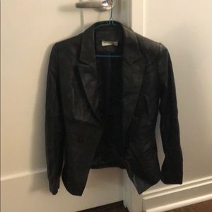Black leather jacket, xs
